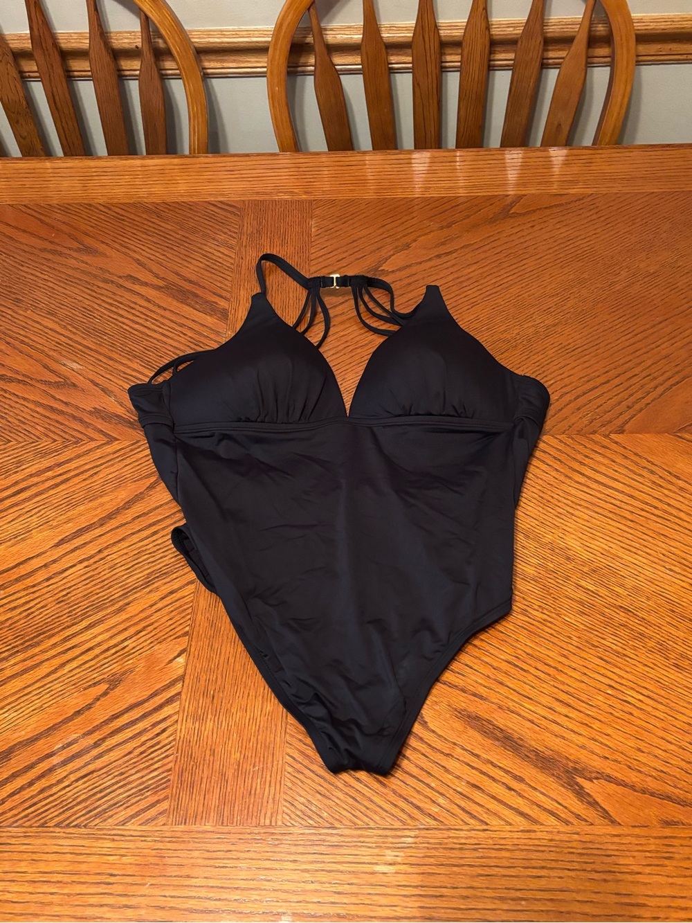 La Blanca Black One-Piece Swimsuit with Strappy Detail
